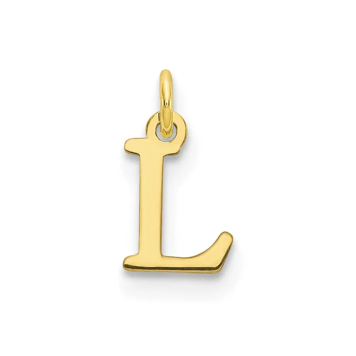 10k Yellow Gold Cutout Letter L Initial Charm TreasureFineJewelers Charm Necklaces 10k Yellow Gold Cutout Letter L Initial Charm TreasureFineJewelers Charm Necklaces
