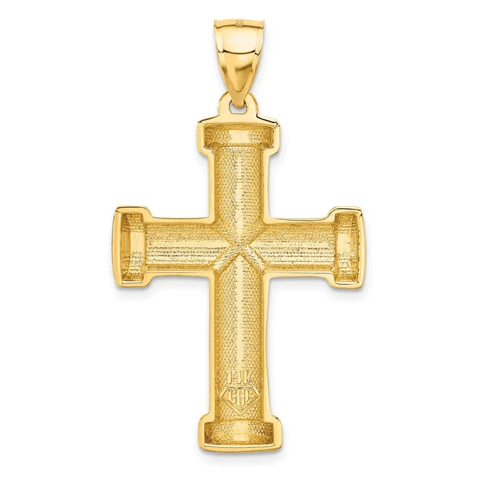 14k Polished Latin Cross Pendant TreasureFineJewelers Necklaces