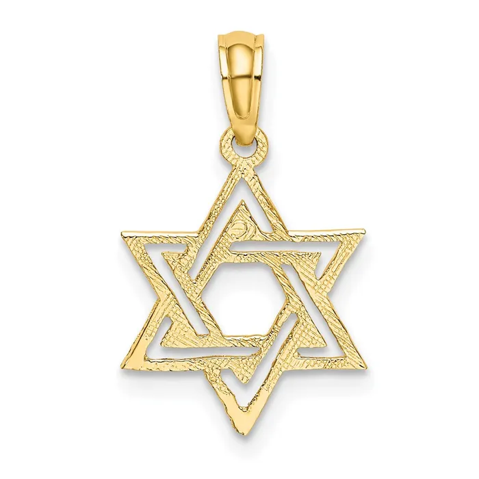 14K Polished Star Of David Charm TreasureFineJewelers Charm Necklaces