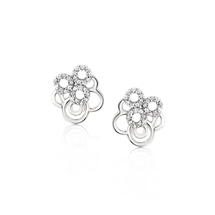 Ema Jewels Earrings Hygeia Crystal Sterling Silver Earrings