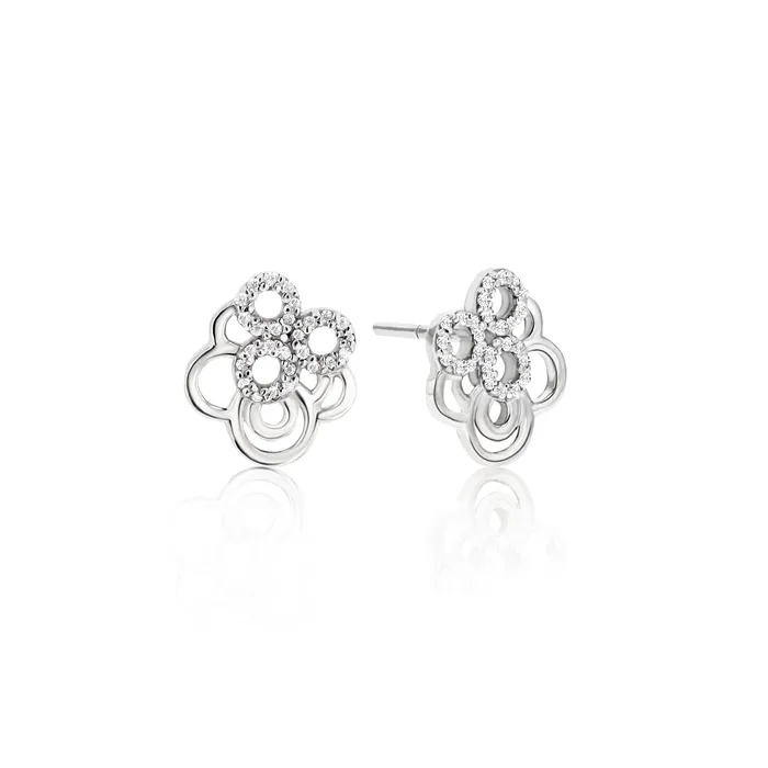 Ema Jewels Earrings Hygeia Crystal Sterling Silver Earrings