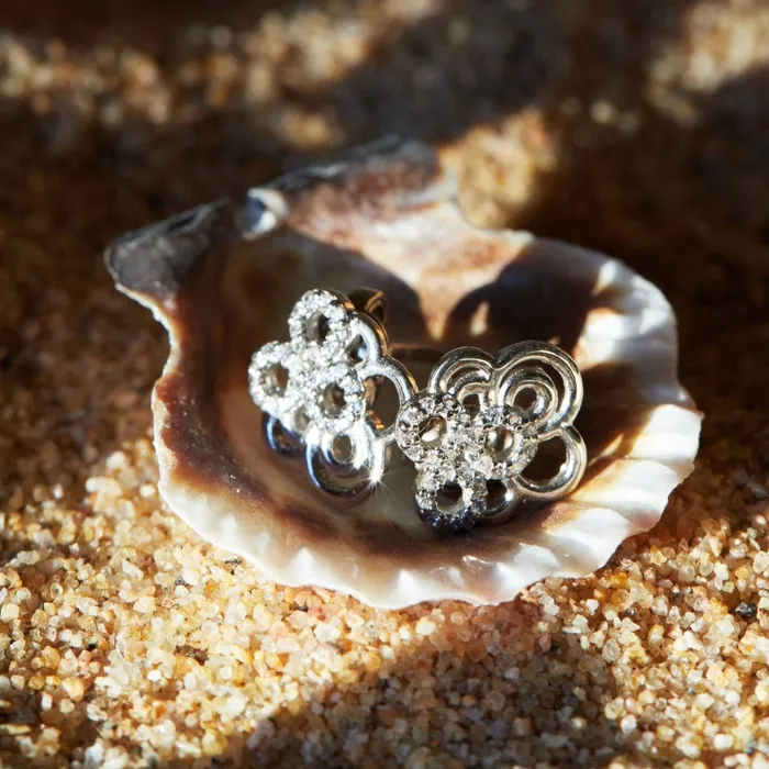 Ema Jewels Earrings Hygeia Crystal Sterling Silver Earrings