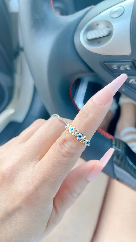 MP Jewelry Spring Evil Eye Ring Rings