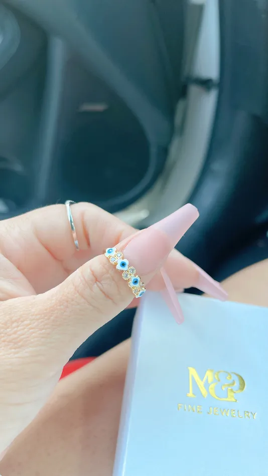 MP Jewelry Spring Evil Eye Ring Rings