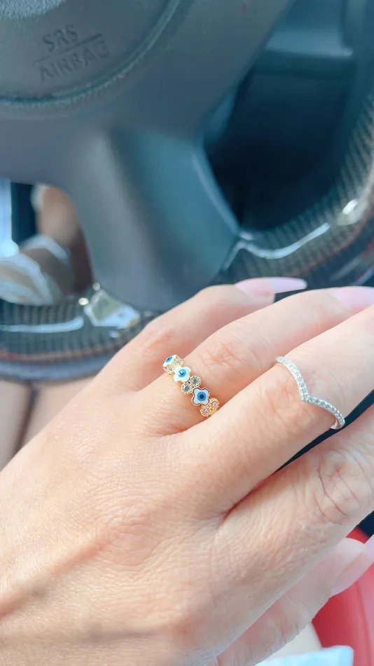MP Jewelry Spring Evil Eye Ring Rings