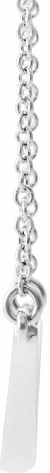 Necklaces 14K White Gold Sculptural V 18 Necklace TreasureFineJewelers