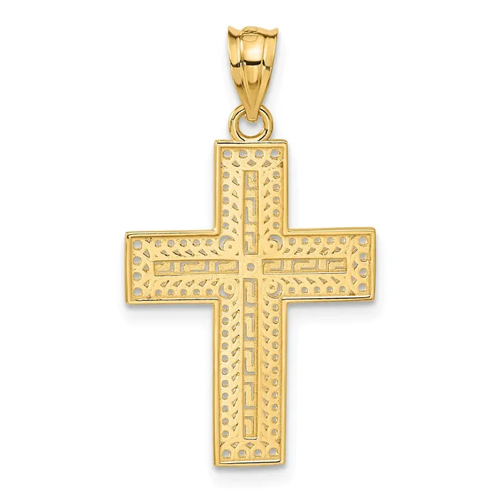 Necklaces TreasureFineJewelers 14k Greek Filigree Cross Pendant