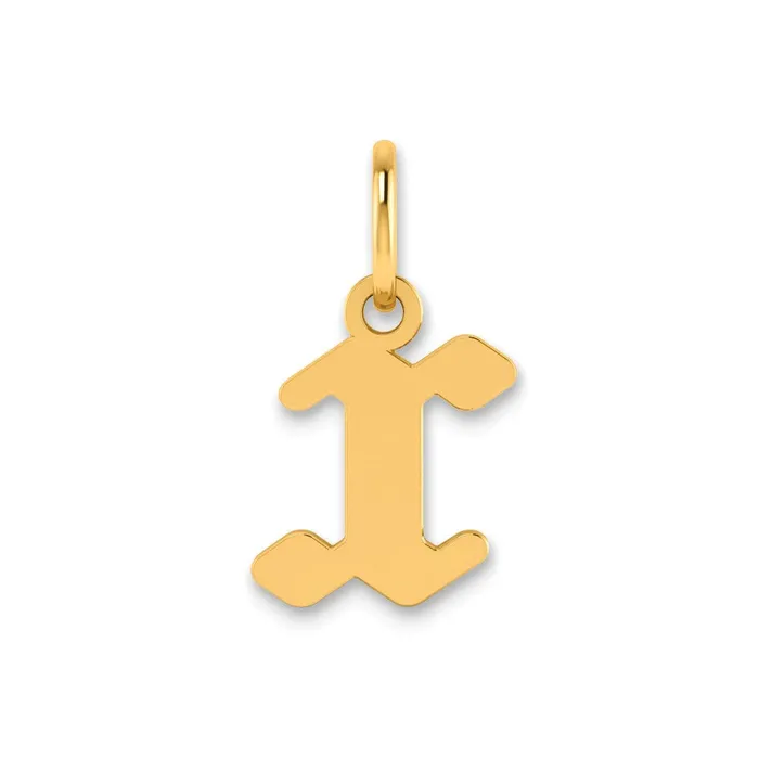 Necklaces TreasureFineJewelers 14k Yellow Gold Lowercase Letter X Initial Pendant Necklaces TreasureFineJewelers 14k Yellow Gold Lowercase Letter X Initial Pendant