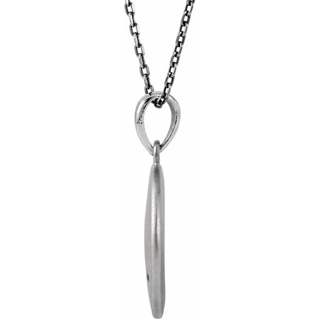 Necklaces TreasureFineJewelers Sterling Silver 005 CTW Diamond Initial M 18 Necklace