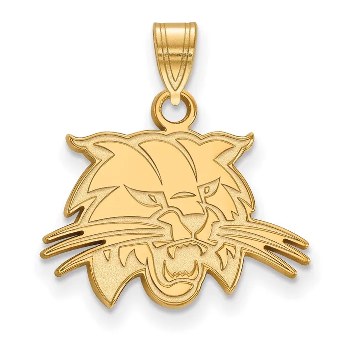 Necklaces TreasureFineJewelers Sterling Silver Goldplated Ohio University Bobcat Small Pendant Necklaces TreasureFineJewelers Sterling Silver Goldplated Ohio University Bobcat Small Pendant