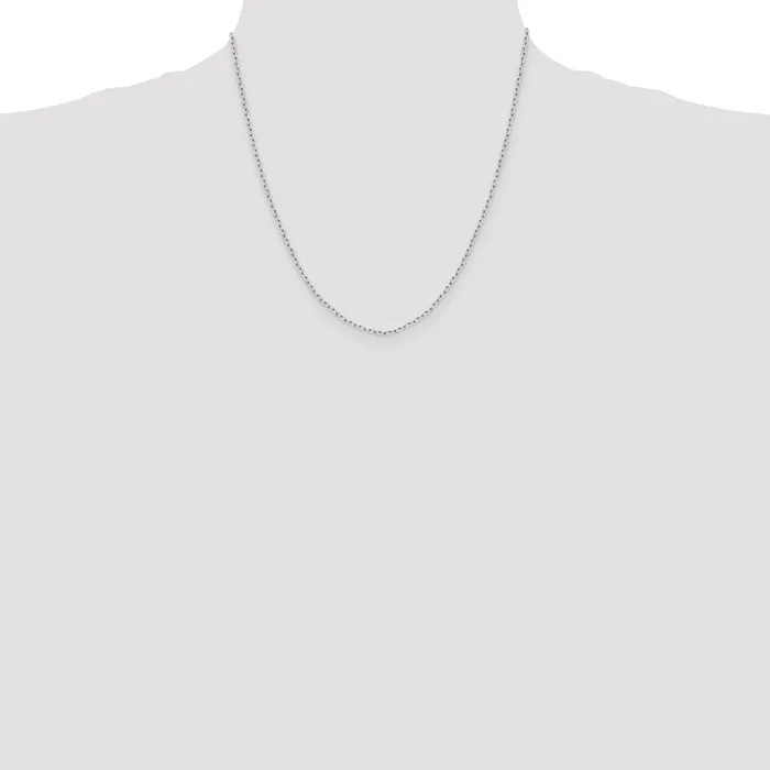 Rings TreasureFineJewelers Sterling Silver 165mm Diamondcut Long Link Cable Chain