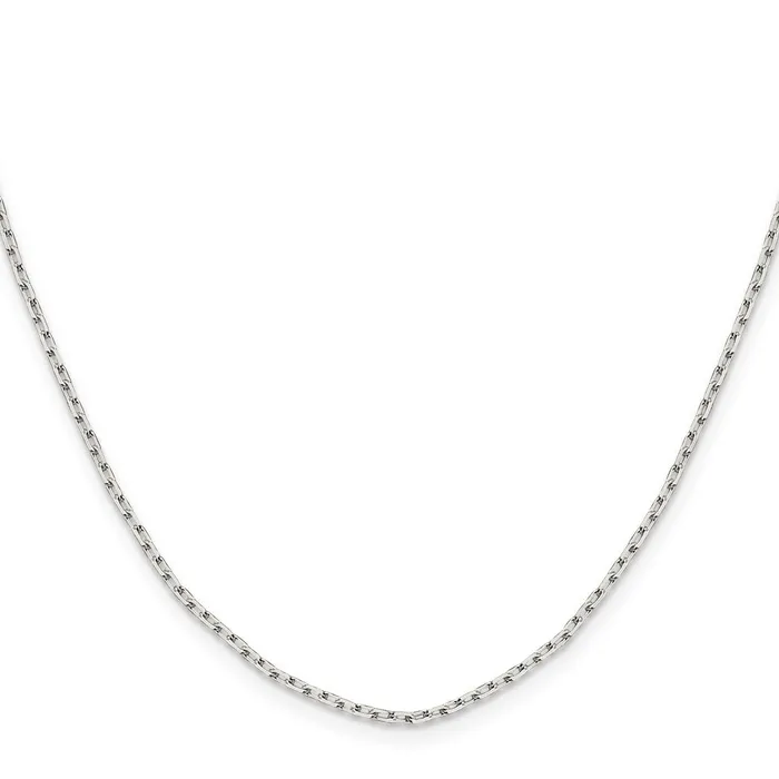 Rings TreasureFineJewelers Sterling Silver 165mm Diamondcut Long Link Cable Chain