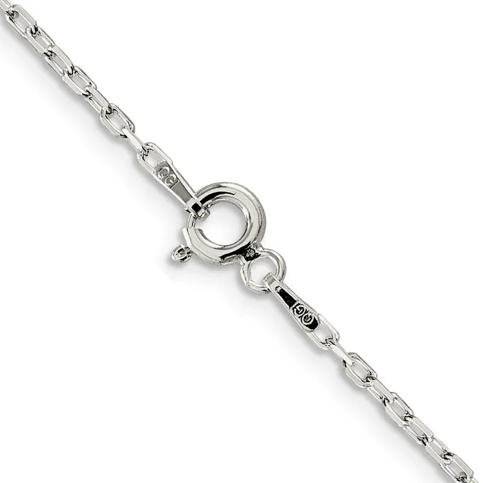 Rings TreasureFineJewelers Sterling Silver 165mm Diamondcut Long Link Cable Chain