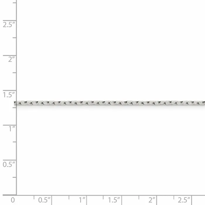 Rings TreasureFineJewelers Sterling Silver 165mm Diamondcut Long Link Cable Chain