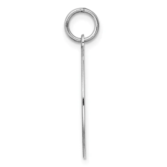 Rings TreasureFineJewelers Sterling Silver Rhodiumplated Pug Disc Charm