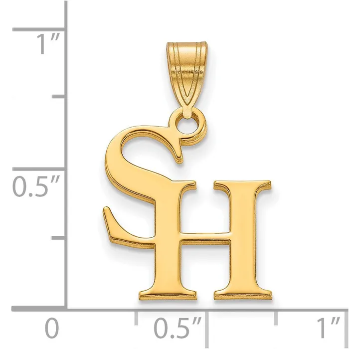 Sterling Silver Goldplated Sam Houston State University Medium Pendant TreasureFineJewelers Necklaces