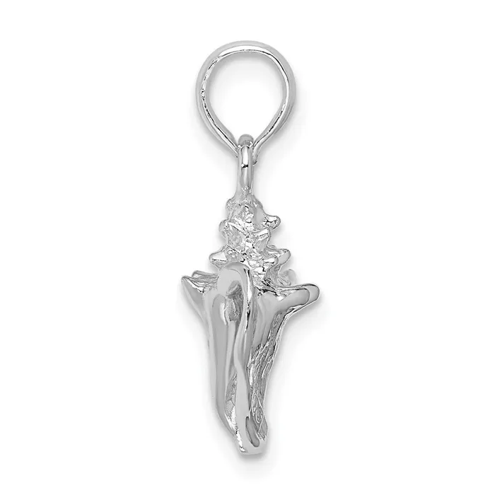 Sterling Silver Polished 3D Conch Pendant TreasureFineJewelers Necklaces
