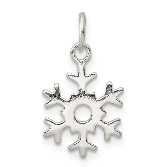 Sterling Silver Polished Snowflake Charm TreasureFineJewelers Rings