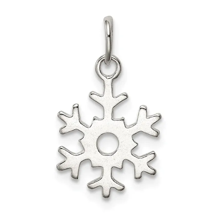 Sterling Silver Polished Snowflake Charm TreasureFineJewelers Rings