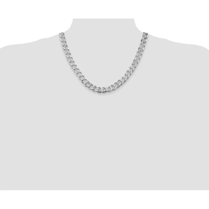 Sterling Silver Rhodiumplated 11mm Curb Chain TreasureFineJewelers Rings
