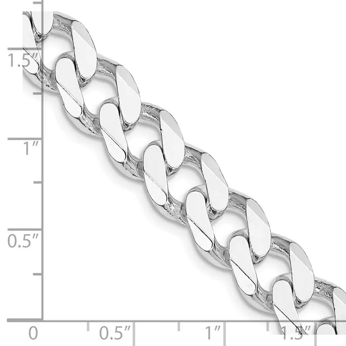 Sterling Silver Rhodiumplated 11mm Curb Chain TreasureFineJewelers Rings