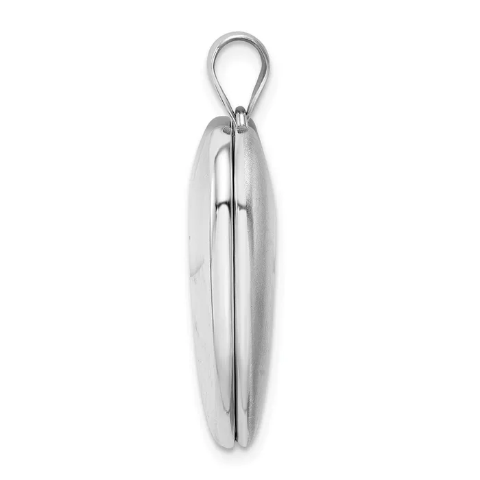 Sterling Silver Rhodiumplated 24mm Plain Ash Holder Heart Locket TreasureFineJewelers Rings