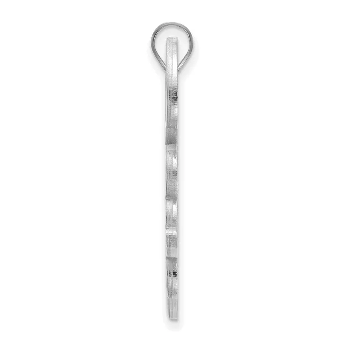 Sterling Silver Rhodiumplated Tulane University Extra Large Pendant TreasureFineJewelers Necklaces