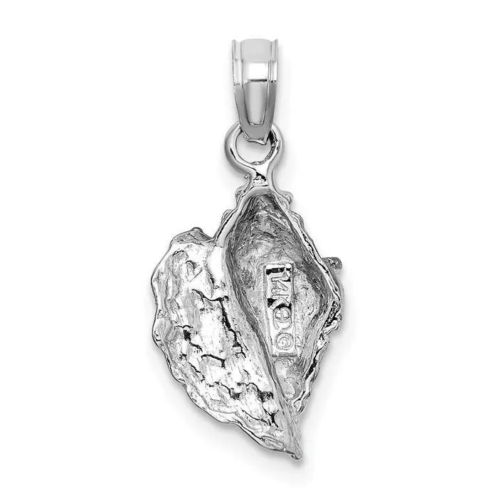 TreasureFineJewelers Charm Necklaces 14K White Gold Conch Shell Charm