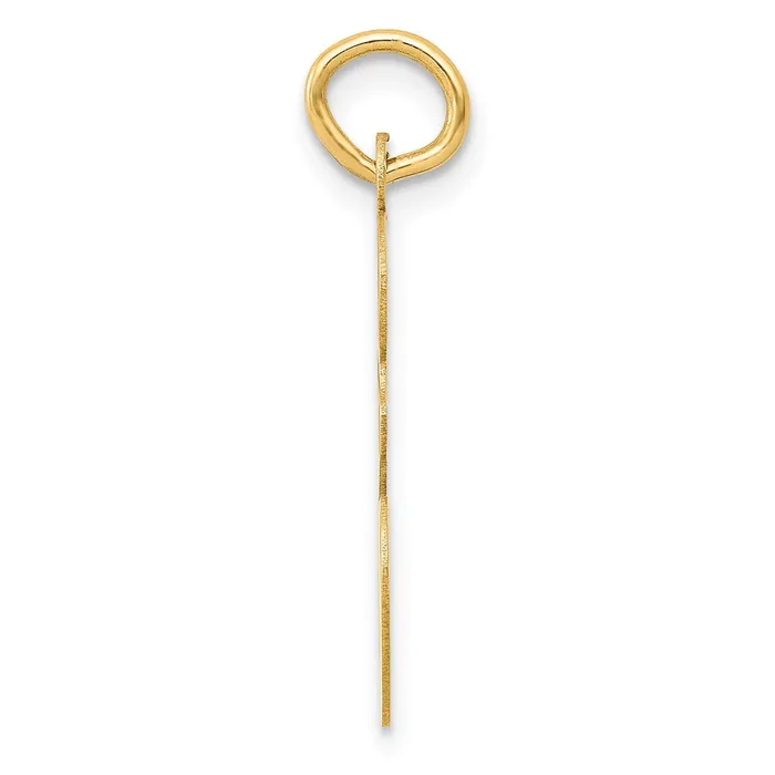 TreasureFineJewelers Charm Necklaces 14k Yellow Gold Large Script Letter E Initial Charm