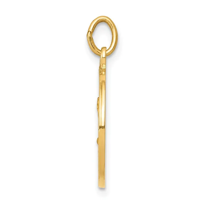 TreasureFineJewelers Charm Necklaces 14k Yellow Gold Saint Matthew Medal Charm