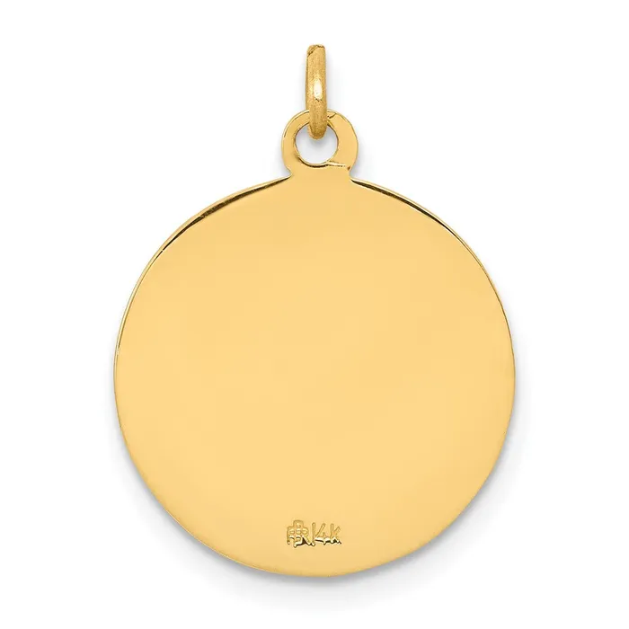 TreasureFineJewelers Charm Necklaces 14k Yellow Gold Saint Matthew Medal Charm