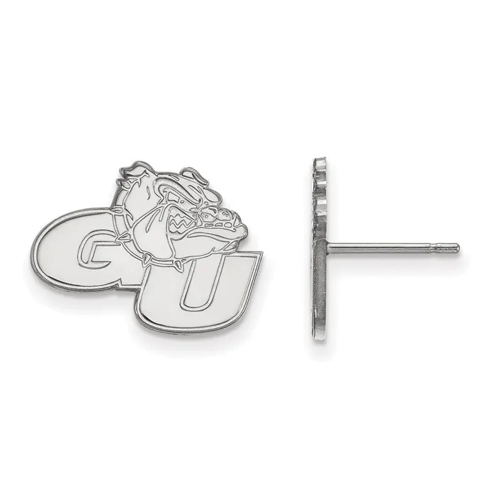 TreasureFineJewelers Earrings Sterling Silver Rhodiumplated Gonzaga University GU Bulldog Small Post Earrings TreasureFineJewelers Earrings Sterling Silver Rhodiumplated Gonzaga University GU Bulldog Small Post Earrings