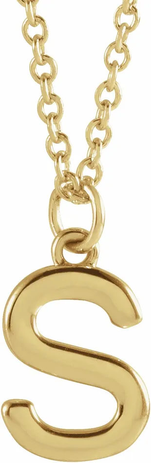 TreasureFineJewelers Necklaces 18K Yellow GoldPlated Sterling Silver Initial S Dangle 18 Necklace TreasureFineJewelers Necklaces 18K Yellow GoldPlated Sterling Silver Initial S Dangle 18 Necklace