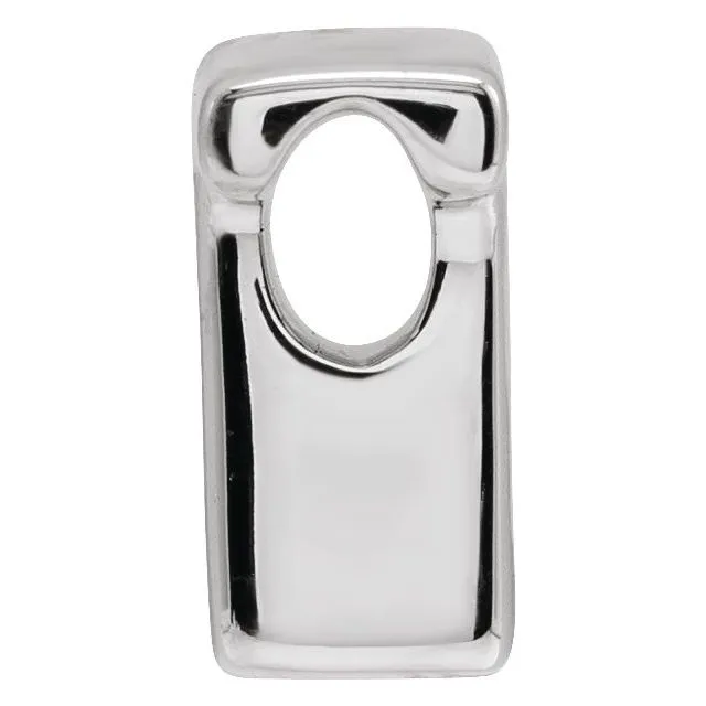 TreasureFineJewelers Necklaces Sterling Silver Block Initial T Slide Pendant