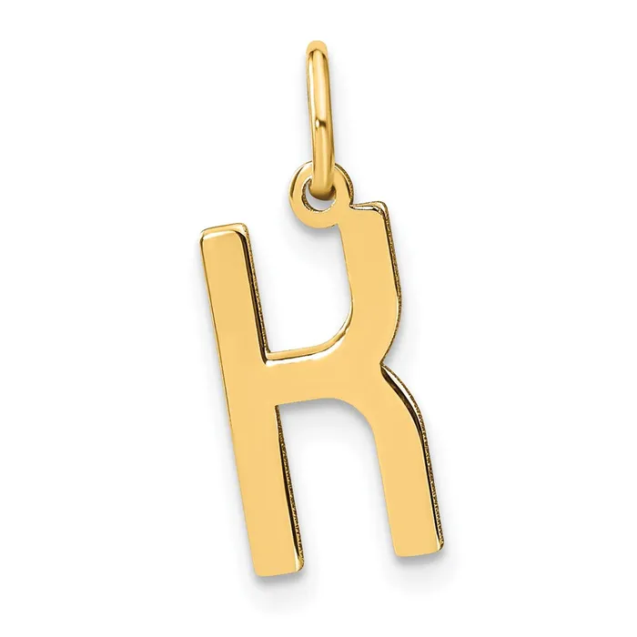 TreasureFineJewelers Necklaces Sterling Silver Goldplated Letter K Initial Pendant TreasureFineJewelers Necklaces Sterling Silver Goldplated Letter K Initial Pendant