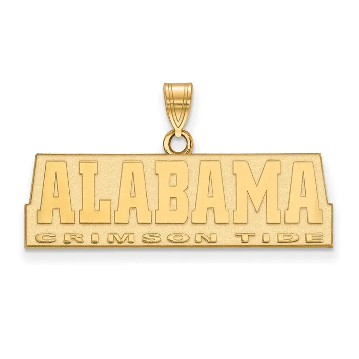 TreasureFineJewelers Necklaces Sterling Silver Goldplated University of Alabama Crimson Tide Medium Pendant TreasureFineJewelers Necklaces Sterling Silver Goldplated University of Alabama Crimson Tide Medium Pendant