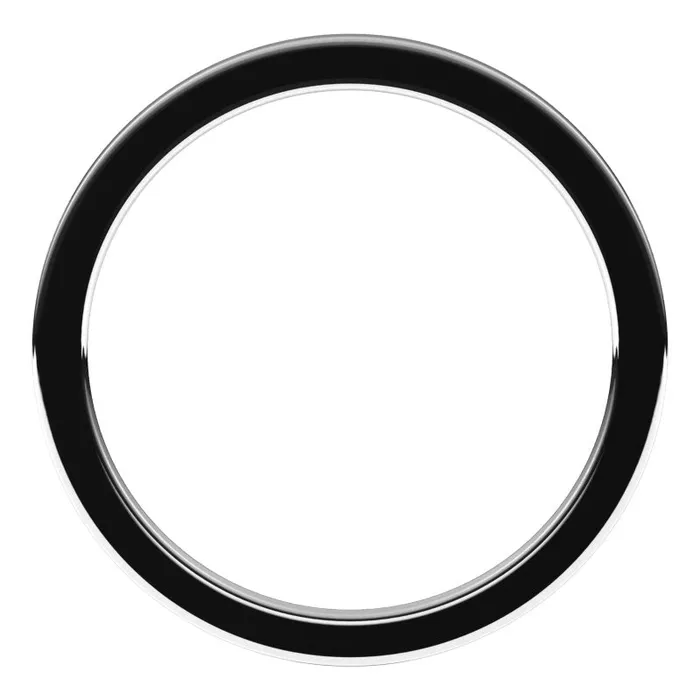 TreasureFineJewelers Rings 14K White Gold 1 mm flat comfort fit Wedding Band