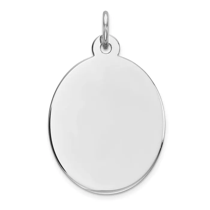TreasureFineJewelers Rings Sterling Silver Rhodplate Eng Oval Polish FrontSatin Back Disc Charm TreasureFineJewelers Rings Sterling Silver Rhodplate Eng Oval Polish FrontSatin Back Disc Charm