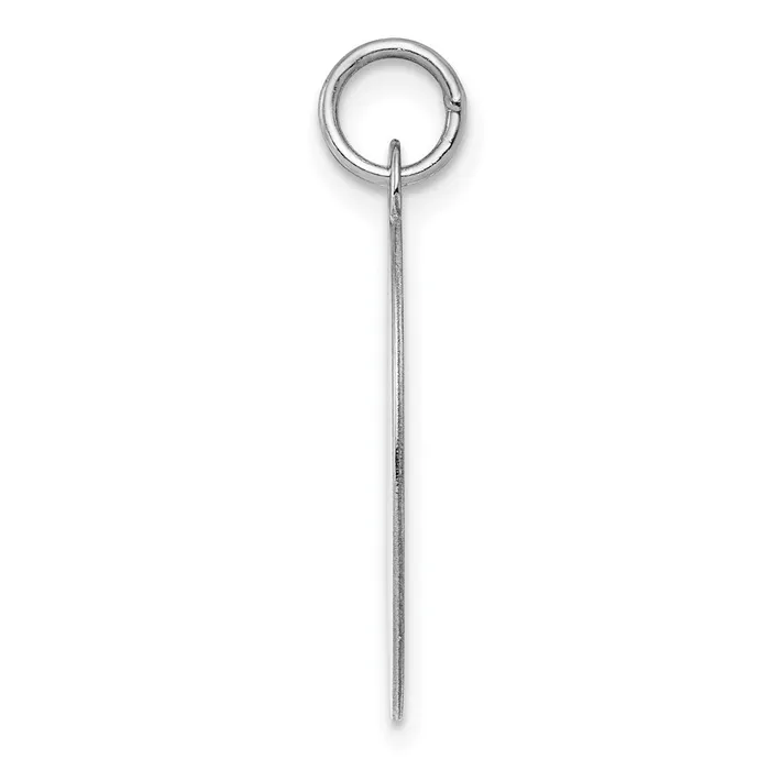 TreasureFineJewelers Rings Sterling Silver Rhodplate Eng Oval Polish FrontSatin Back Disc Charm