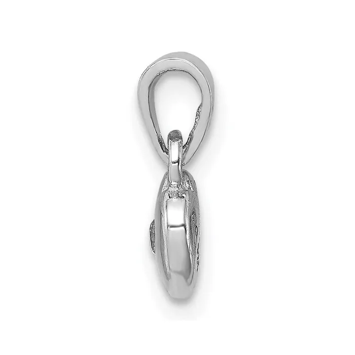 TreasureFineJewelers Sterling Silver Rhodiumplated wCZ Heart Pendant Necklaces
