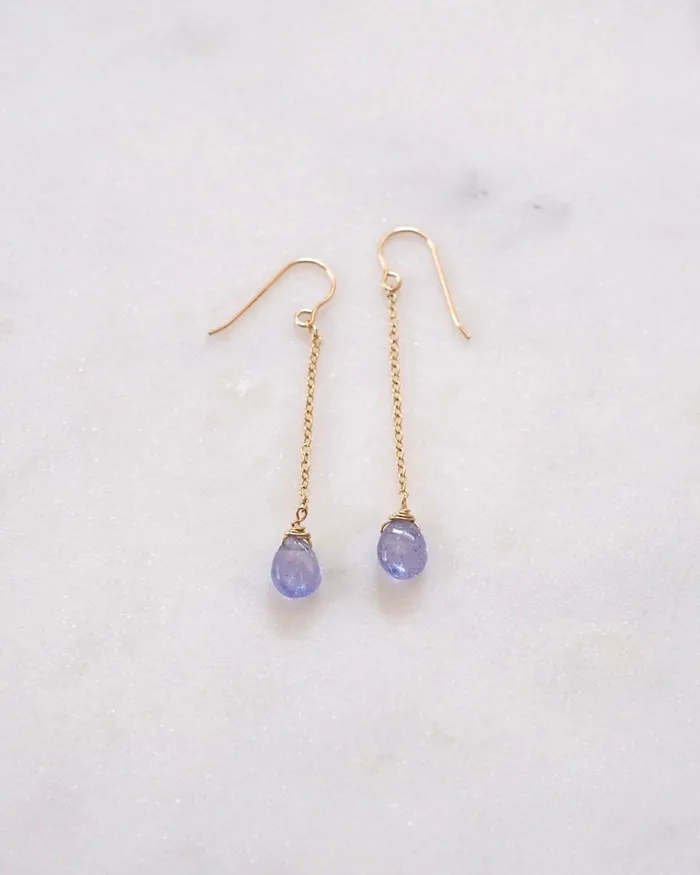ERIJEWELRY Earrings Tanzanite Drop Earrings