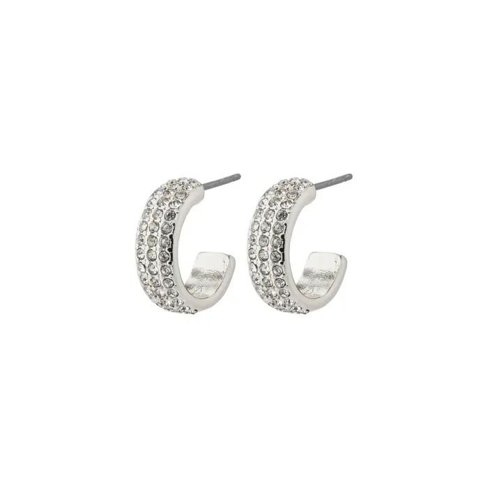Matylda Silver Plated Crystal Hoops Pilgrim Rings