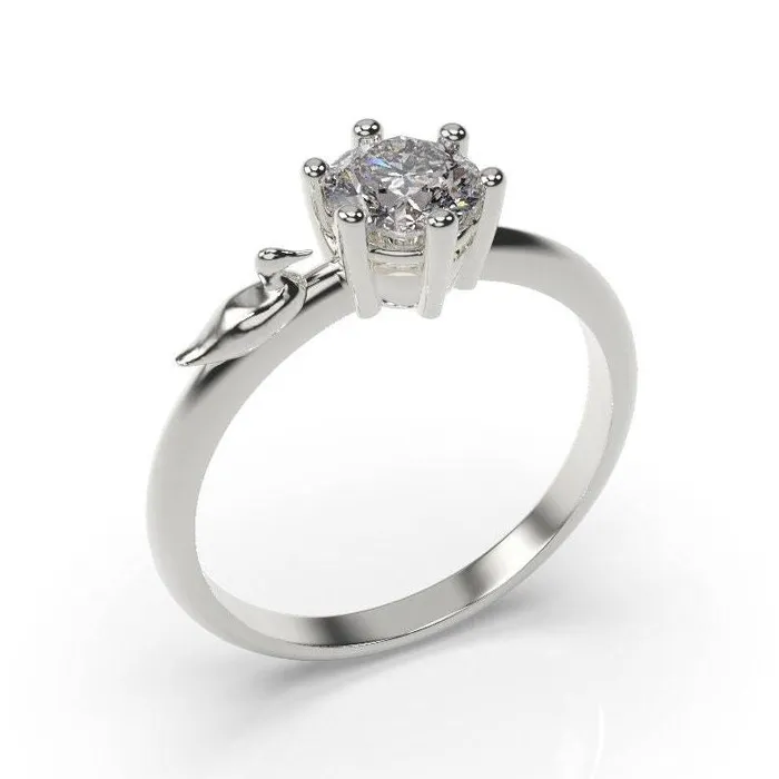 MyUniqueRing Rings Duck Ring Duck Engagement Ring White Gold Duck