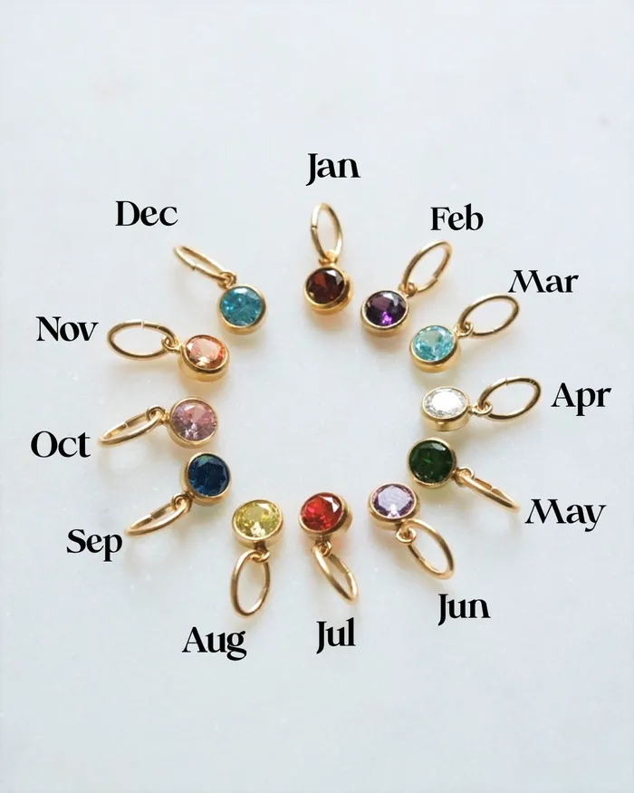 Necklaces ERIJEWELRY Initial R with Birthstone Necklace