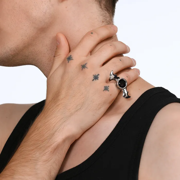 Rings Alien Landing Mechanical Bat Open Ring Blackheadshop