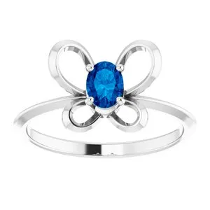 14K White 4x3 mm Oval September Youth Butterfly Birthstone Ring 653415623PSTWBC WB Choice Jewelry Rings 14K White 4x3 mm Oval September Youth Butterfly Birthstone Ring 653415623PSTWBC WB Choice Jewelry Rings