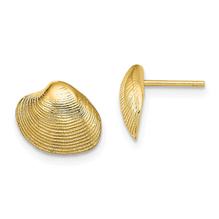 Earrings WB Choice Jewelry 10K Clam Shell Post EarringsWBC10TE787