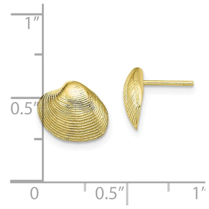 Earrings WB Choice Jewelry 10K Clam Shell Post EarringsWBC10TE787 Earrings WB Choice Jewelry 10K Clam Shell Post EarringsWBC10TE787