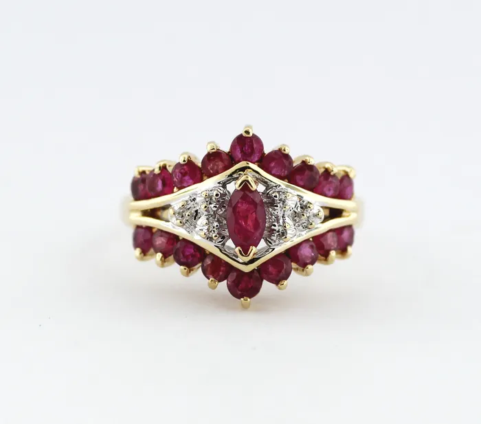FULLERS PURCHASE FROM PUBLIC Rings ESTATE 14KY 107 CTTW RUBY AND DIAMOND RING 04 CTTW FULLERS PURCHASE FROM PUBLIC Rings ESTATE 14KY 107 CTTW RUBY AND DIAMOND RING 04 CTTW