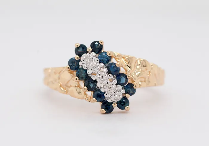 FULLERS PURCHASE FROM PUBLIC Rings ESTATE 14KY 41 CTTW SAPPHIRE AND DIAMOND RING 03 CTTW HSI2 FULLERS PURCHASE FROM PUBLIC Rings ESTATE 14KY 41 CTTW SAPPHIRE AND DIAMOND RING 03 CTTW HSI2